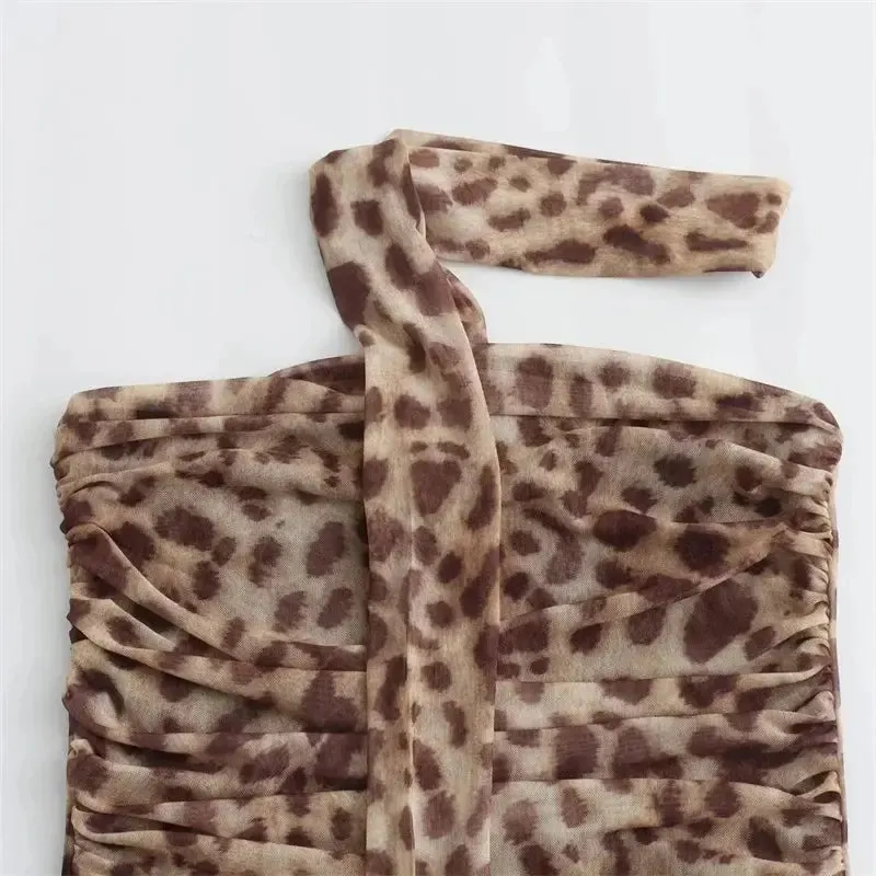 Fierce Elegance Leopard Print Tulle Top