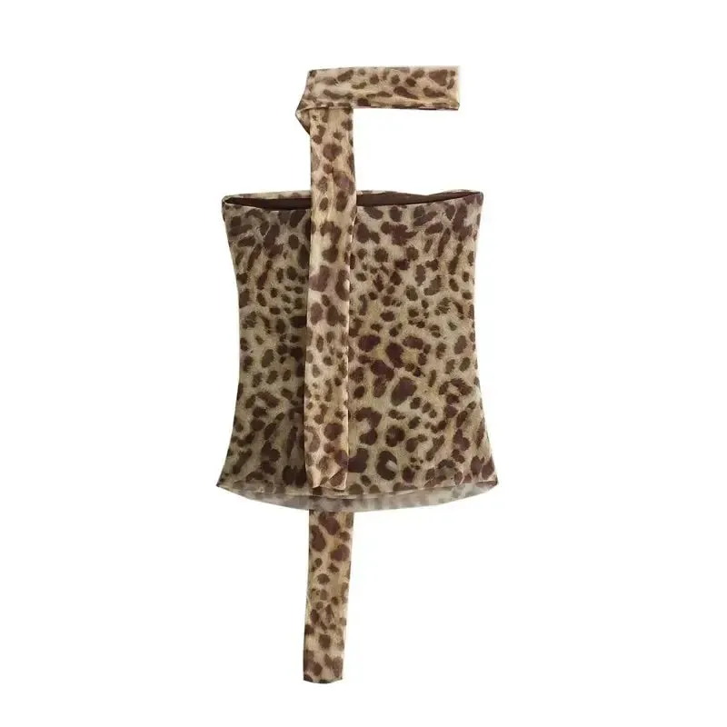 Fierce Elegance Leopard Print Tulle Top