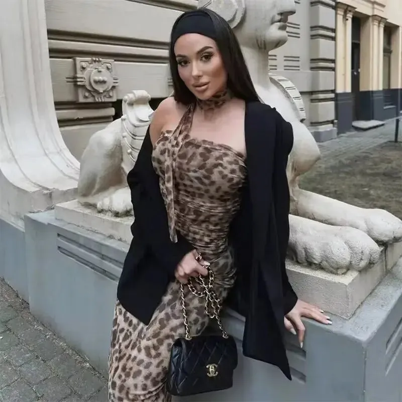 Fierce Elegance Leopard Print Tulle Top