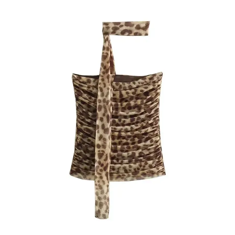 Fierce Elegance Leopard Print Tulle Top