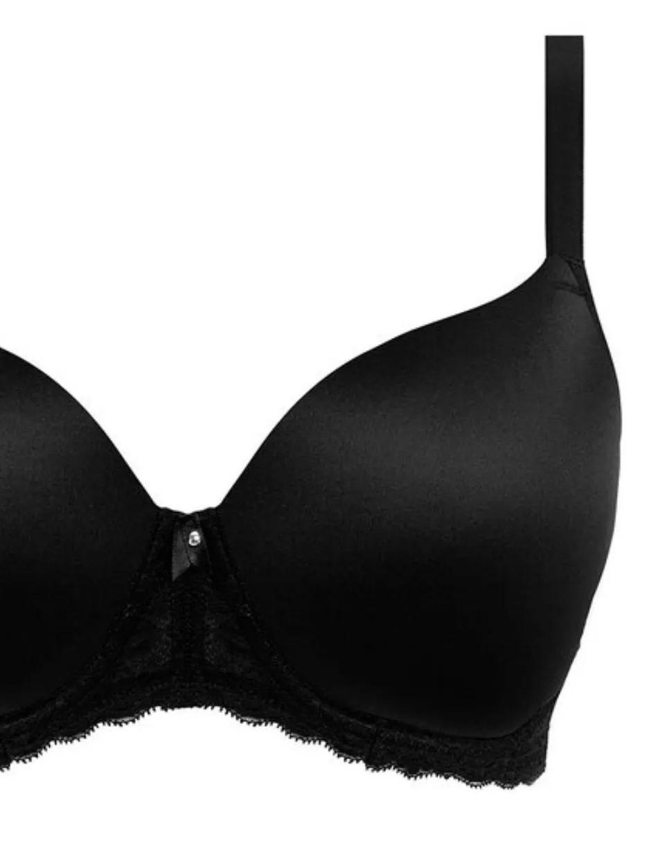 Freya Offbeat Molded Demi T-shirt Bra, Black | Black Molded Bra | Black Freya T-Shirt Bras
