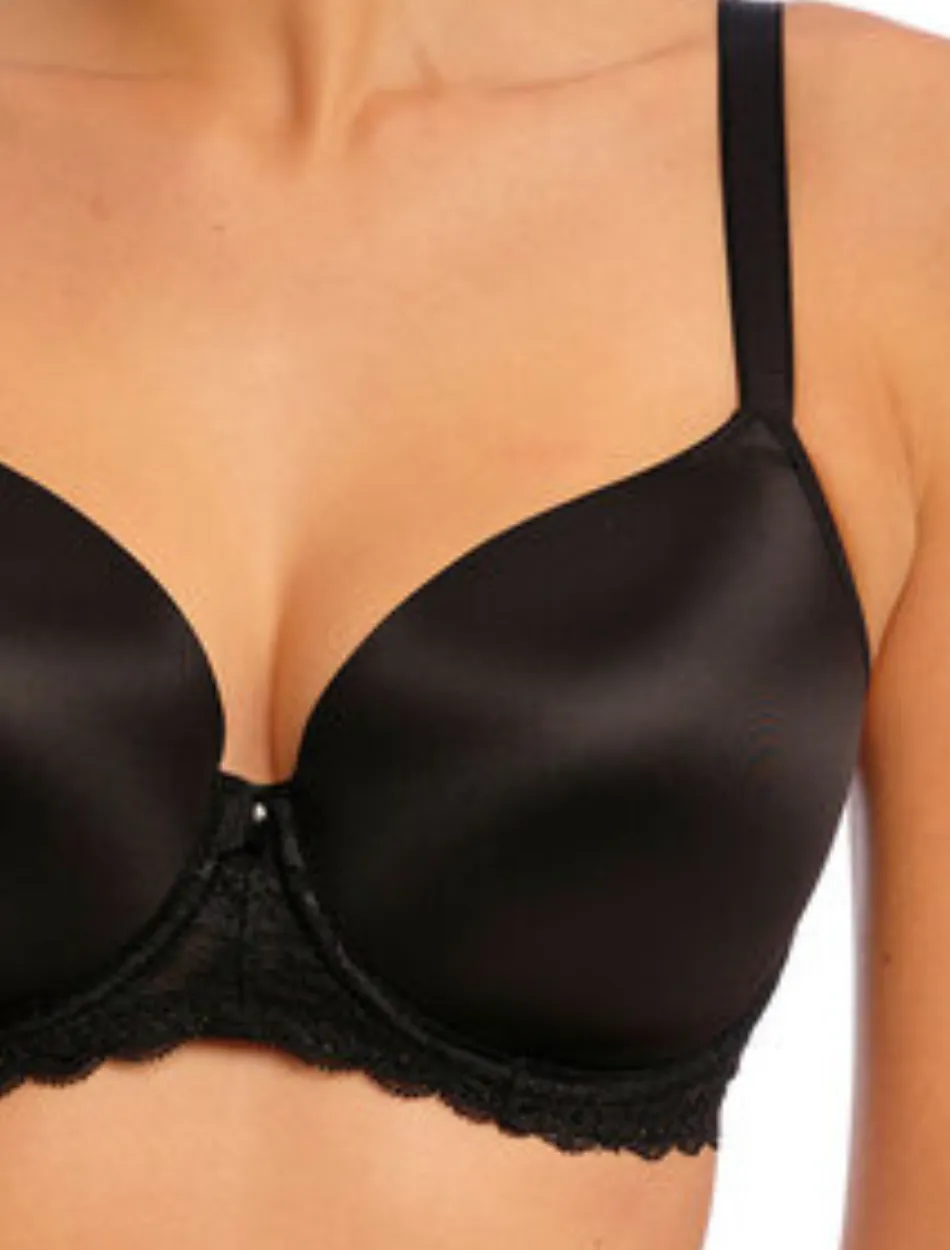 Freya Offbeat Molded Demi T-shirt Bra, Black | Black Molded Bra | Black Freya T-Shirt Bras