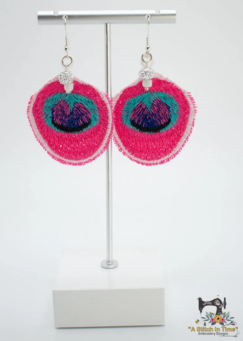 FSL Peacock Feather Earrings