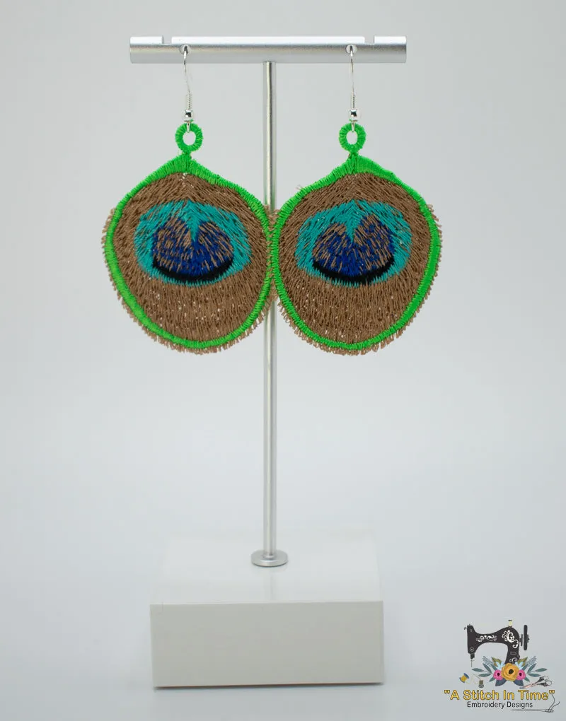 FSL Peacock Feather Earrings