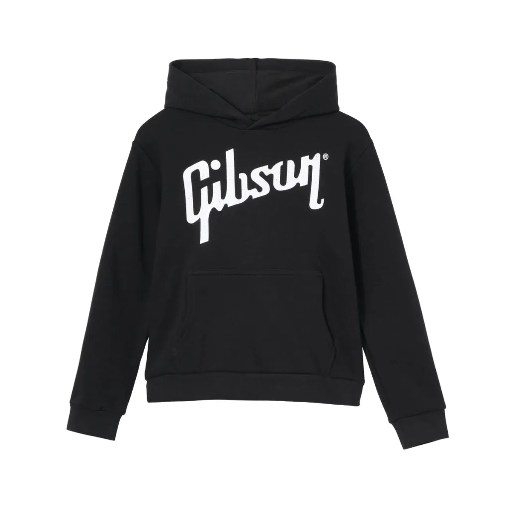 Gibson Kid's Logo Pullover Hoodie - Black Small