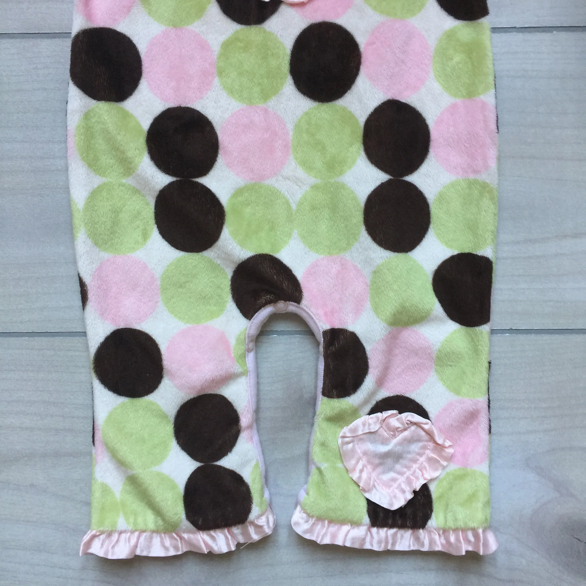 Giggle Moon Velour Polka Dot Romper