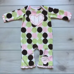 Giggle Moon Velour Polka Dot Romper