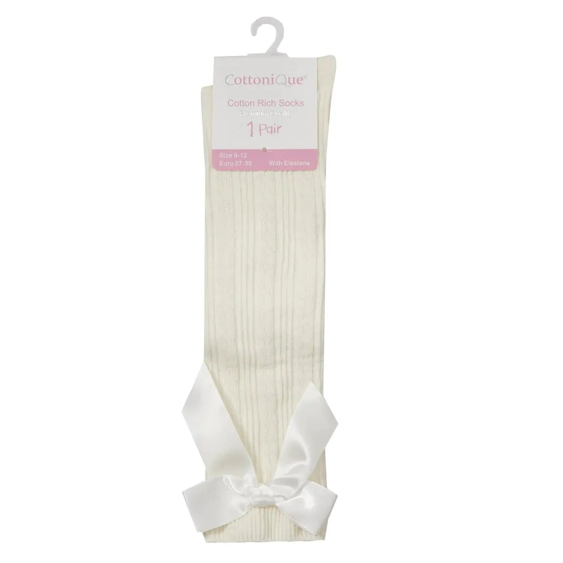 Girls Knee High Socks with Bow