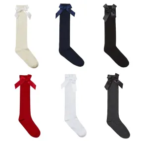 Girls Knee High Socks with Bow