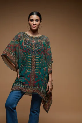 Green Color Short Farasha