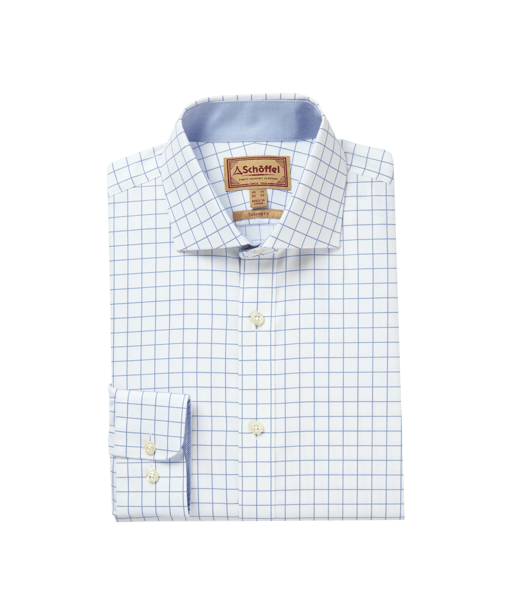 Greenwich Tailored Shirt - Light Blue Check
