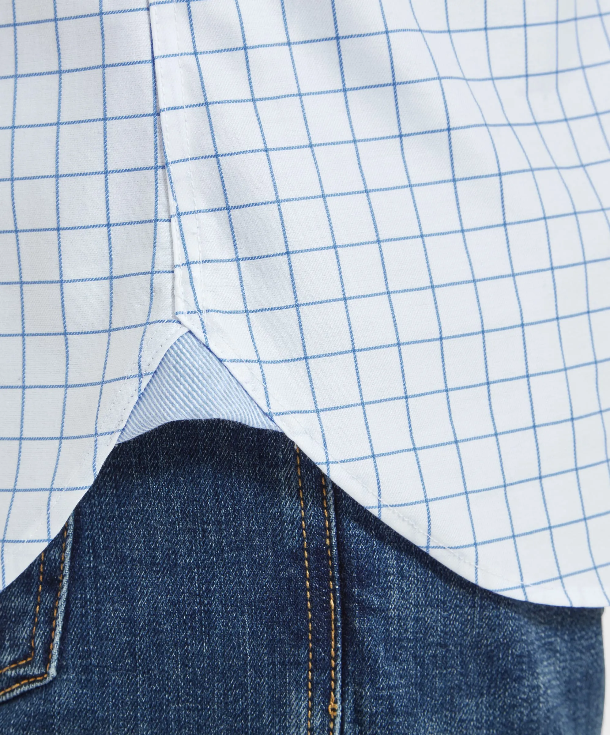 Greenwich Tailored Shirt - Light Blue Check