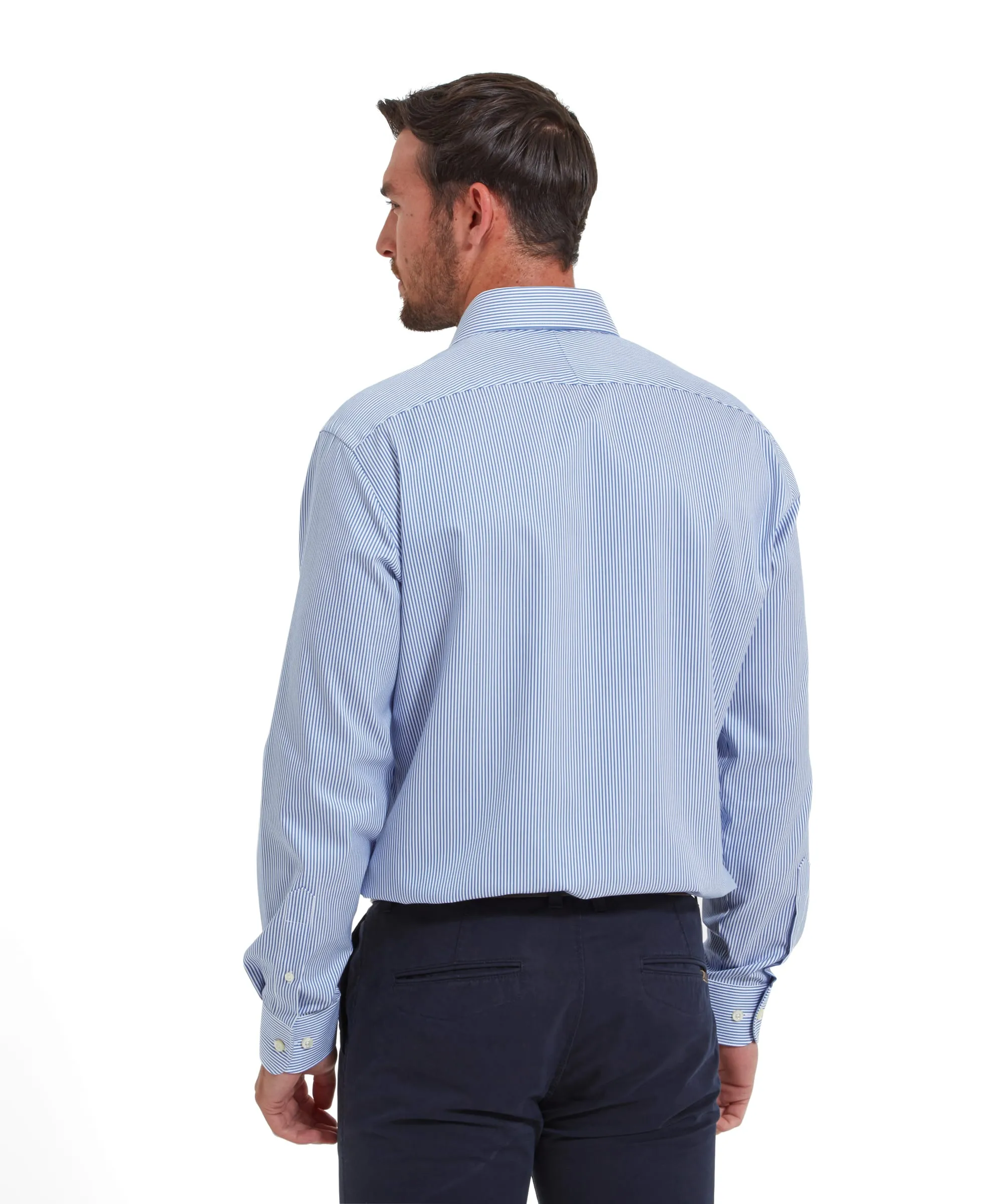 Greenwich Tailored Shirt - Navy Stripe