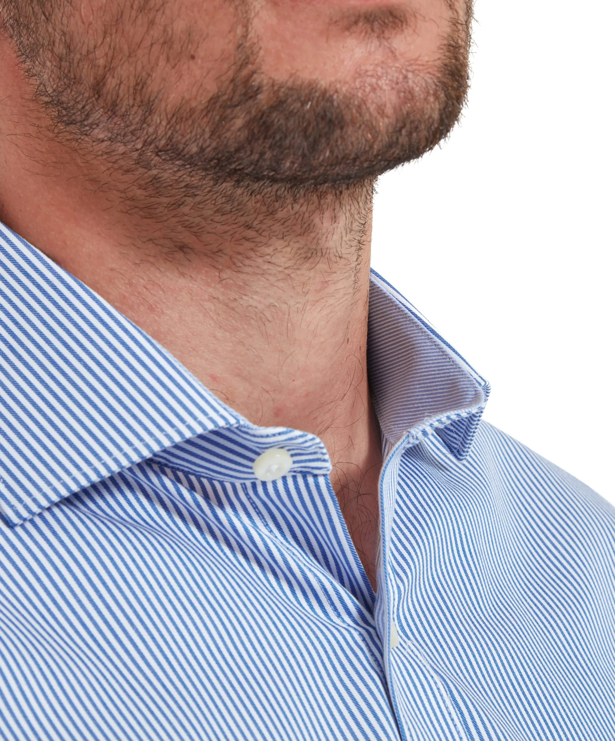 Greenwich Tailored Shirt - Navy Stripe