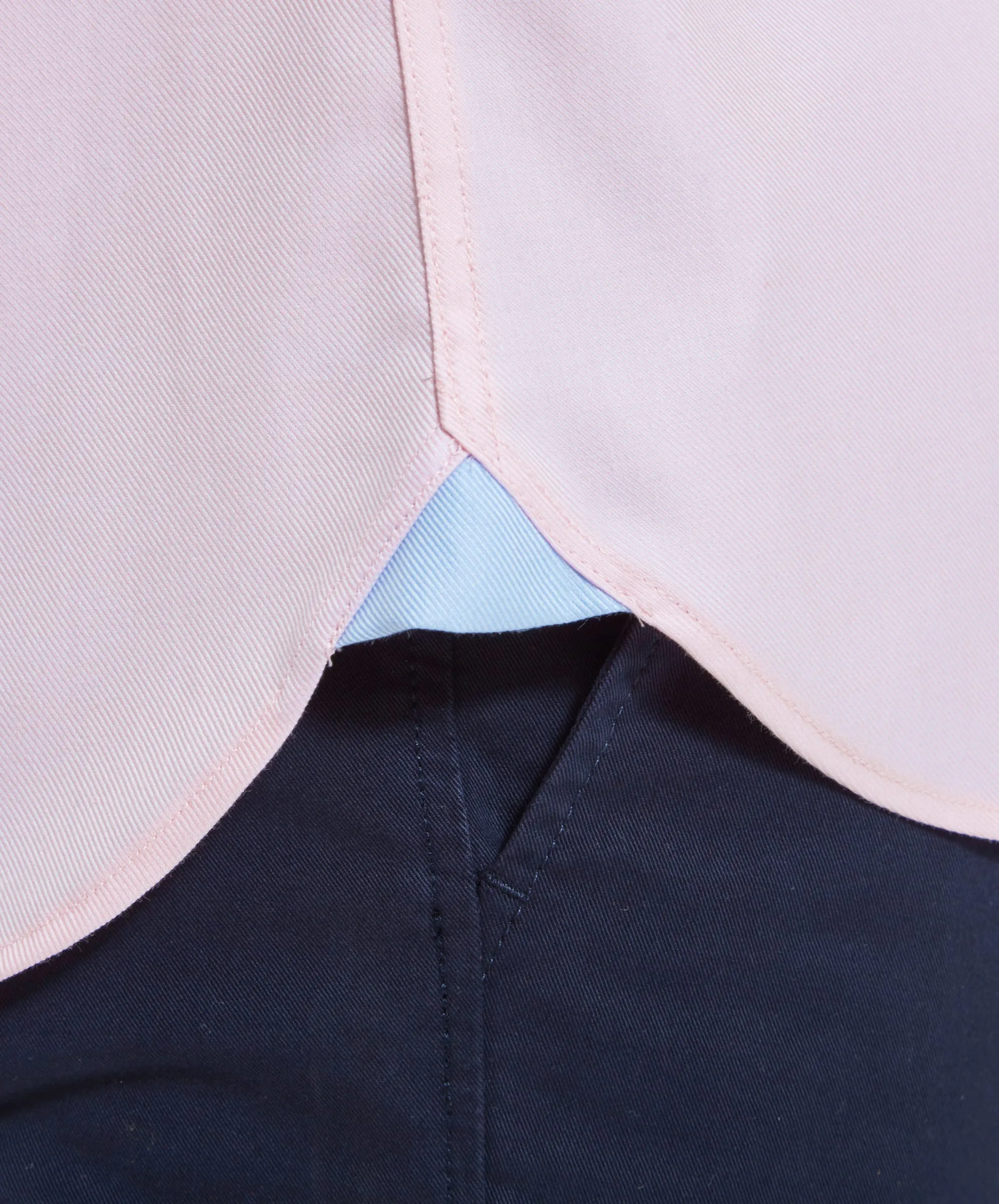 Greenwich Tailored Shirt - Pale Pink Diagonal