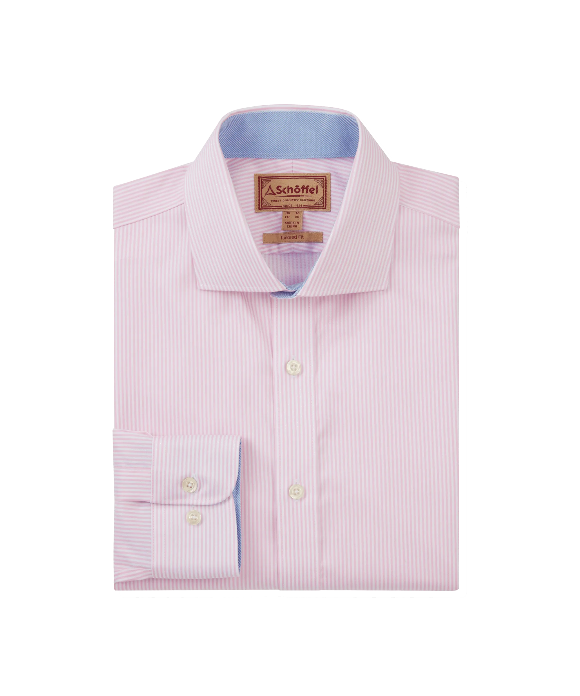Greenwich Tailored Shirt - Pale Pink Stripe