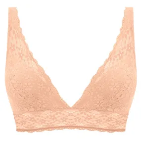 Halo Lace Soft Cup Bra Almost Apricot  - Wacoal