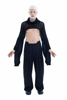 HAND-KNITTED OPEN WEAVE CROP TOP