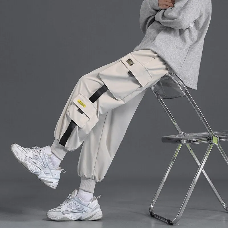 High Street Men's Cargo Pants Multi Pocket Hip Hop Fashion Jogger Pants Casual Large Size Male New Brand Trousers