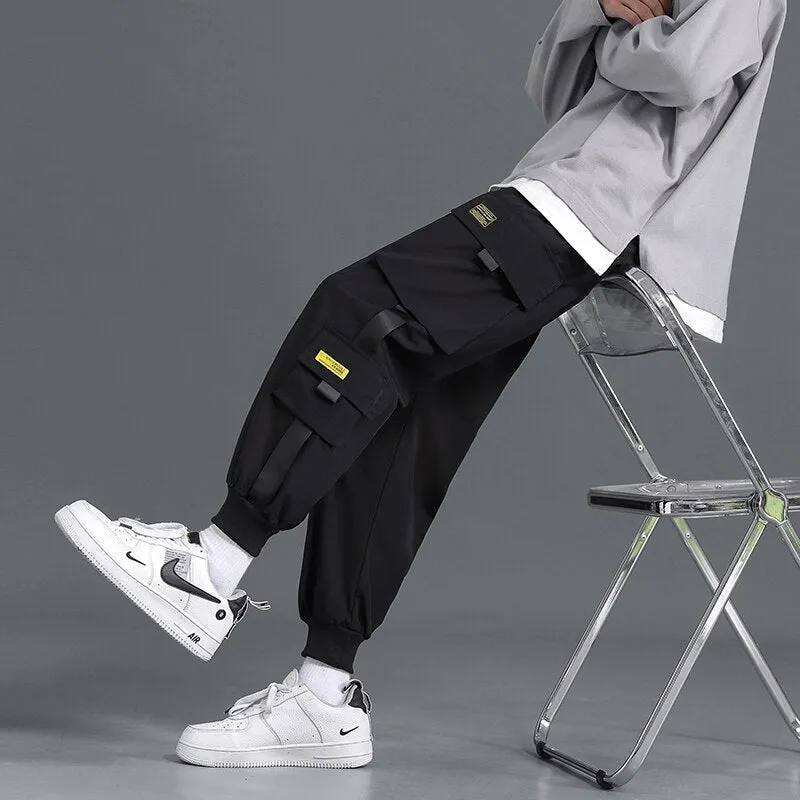 High Street Men's Cargo Pants Multi Pocket Hip Hop Fashion Jogger Pants Casual Large Size Male New Brand Trousers