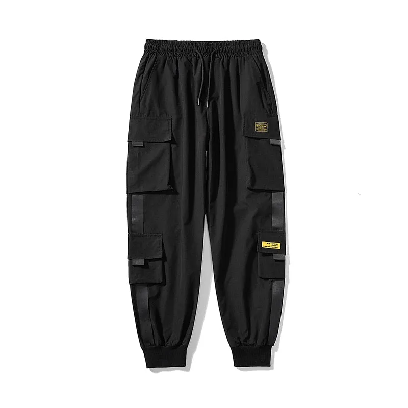 High Street Men's Cargo Pants Multi Pocket Hip Hop Fashion Jogger Pants Casual Large Size Male New Brand Trousers