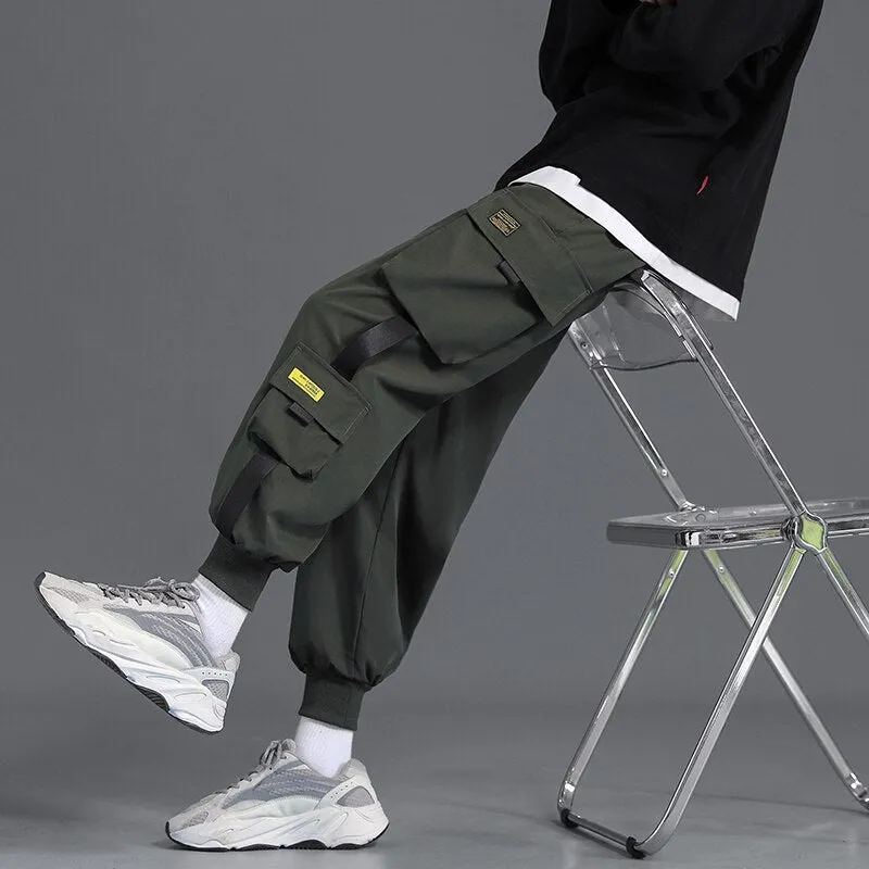 High Street Men's Cargo Pants Multi Pocket Hip Hop Fashion Jogger Pants Casual Large Size Male New Brand Trousers