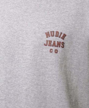 ID40352 Nudie Grey Marl Roy T-Shirt