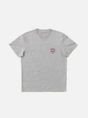 ID40352 Nudie Grey Marl Roy T-Shirt