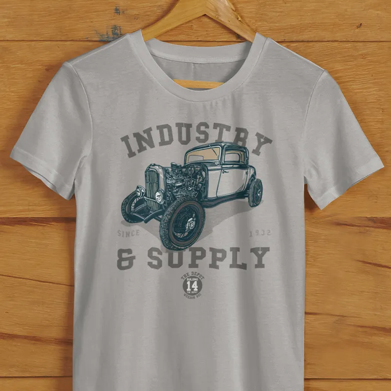 INDUSTRY & SUPPLY CAR T-SHIRT