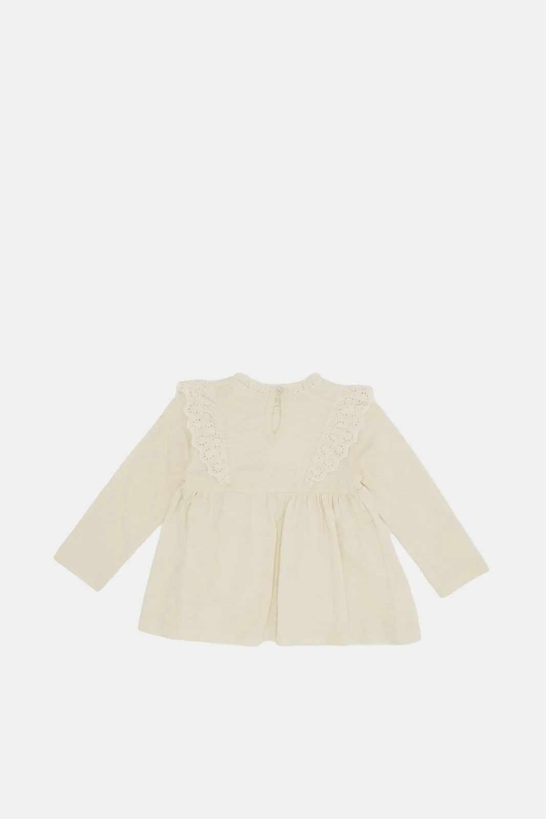 Infant Girls Ivory Lace T-Shirt