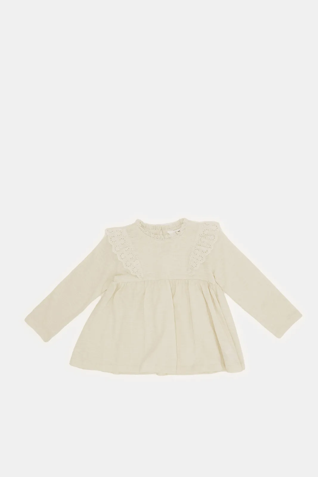 Infant Girls Ivory Lace T-Shirt