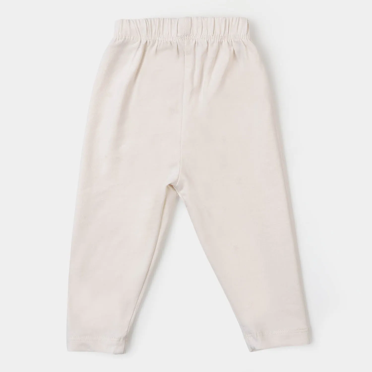 Infant Girls Jersey Plain Tights - Cream