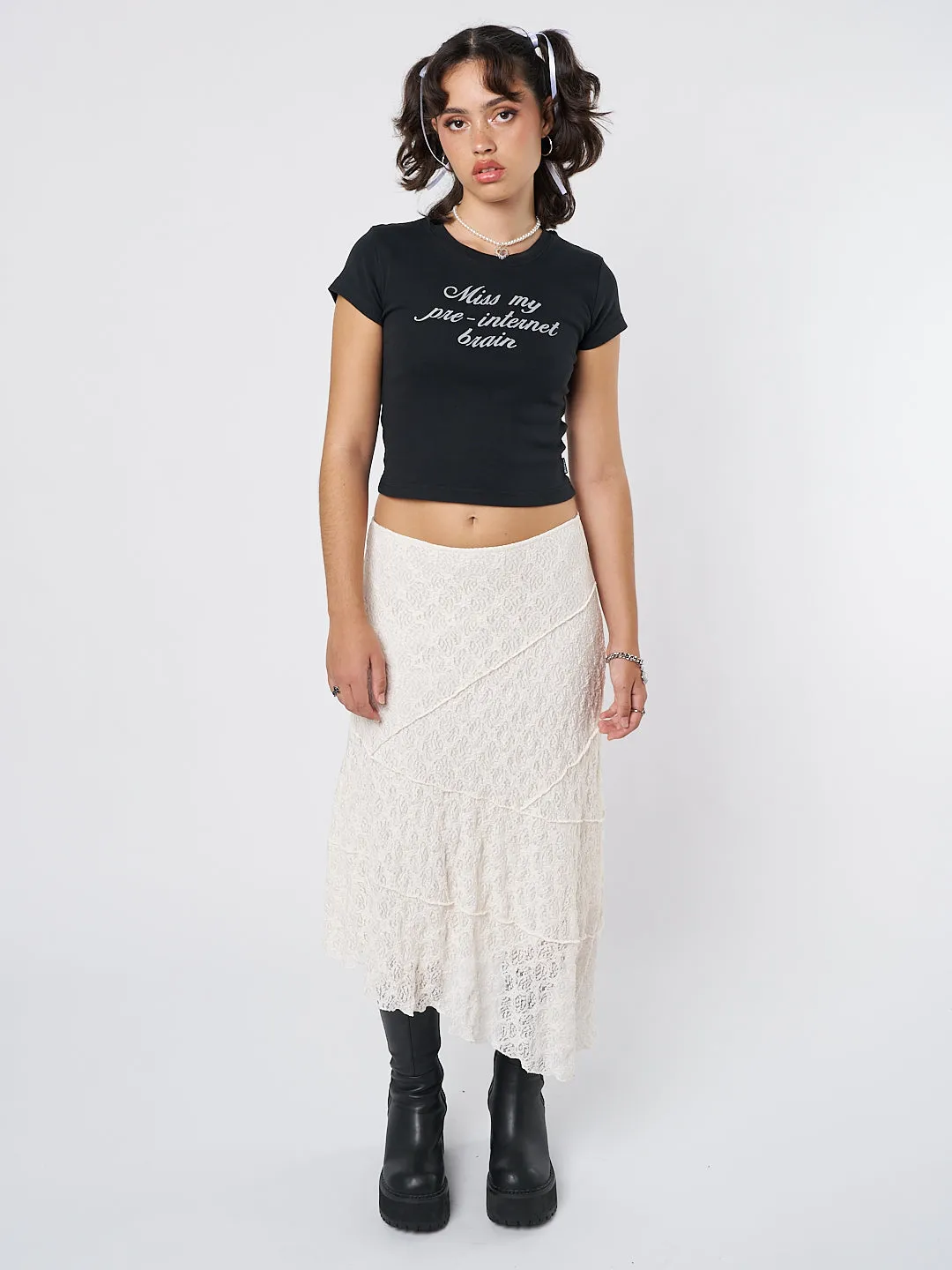 Internet Brain Black Baby Tee