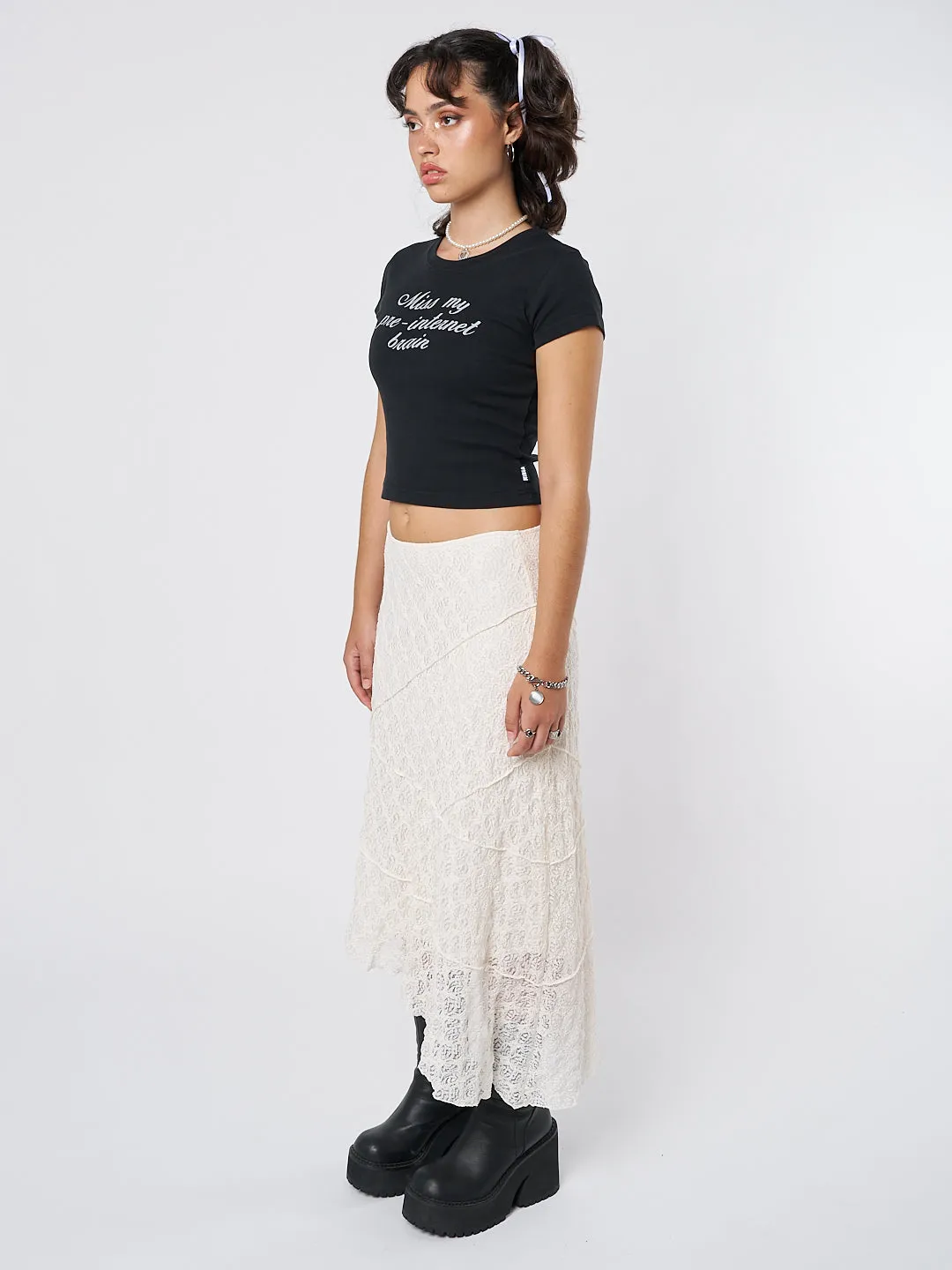 Internet Brain Black Baby Tee