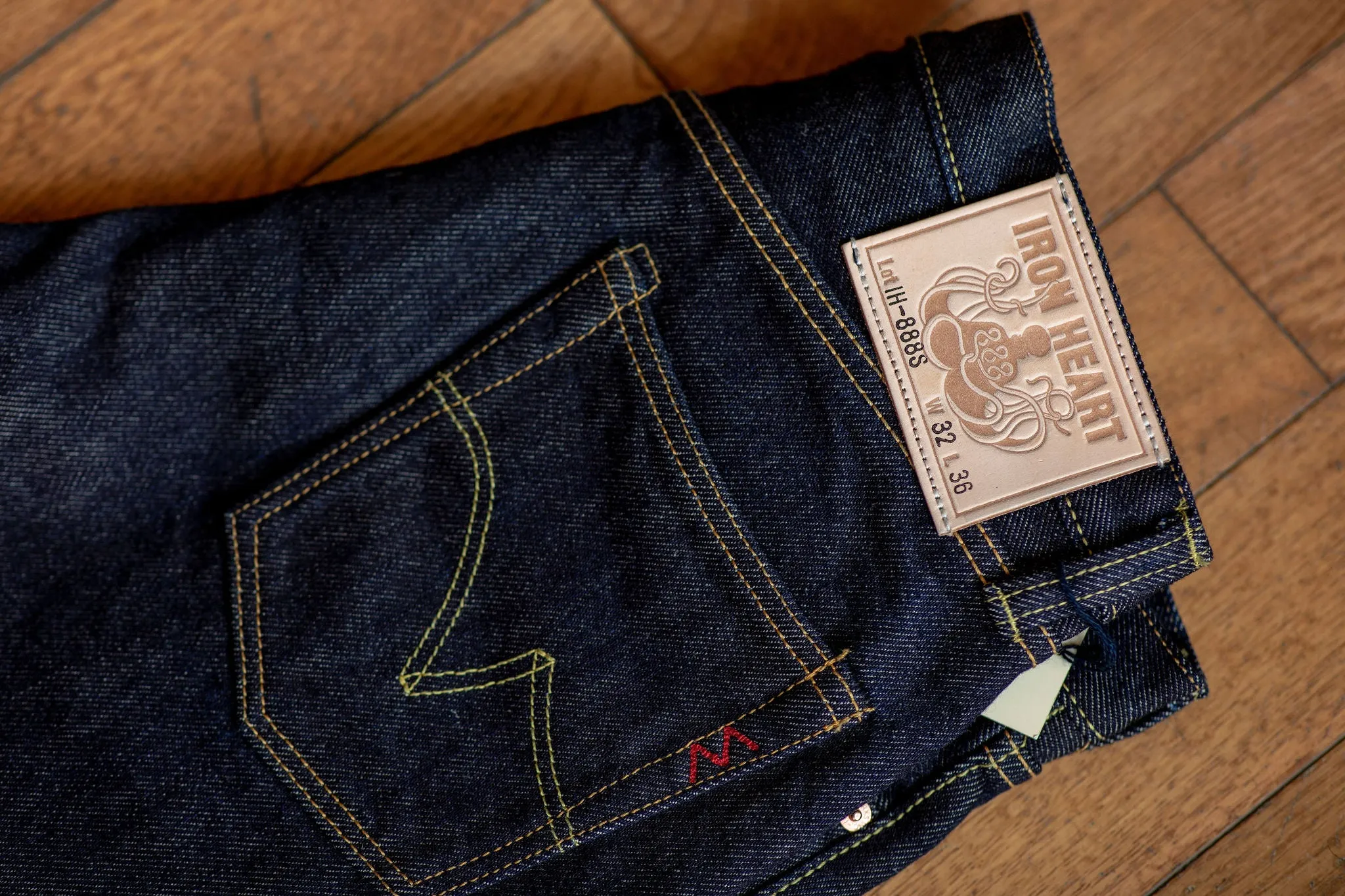 Iron Heart IH-888S-21 Indigo 21oz. Selvedge Denim - Tapered Cut