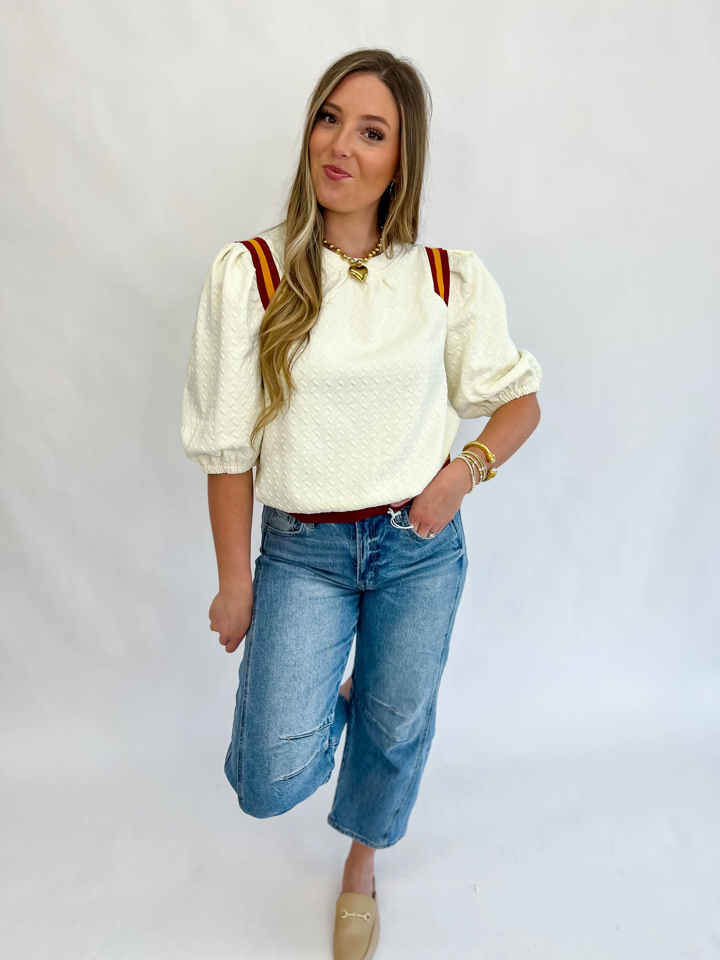 Kaylee Knit Top-Cream