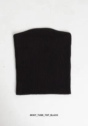 Knit Tube Top Black