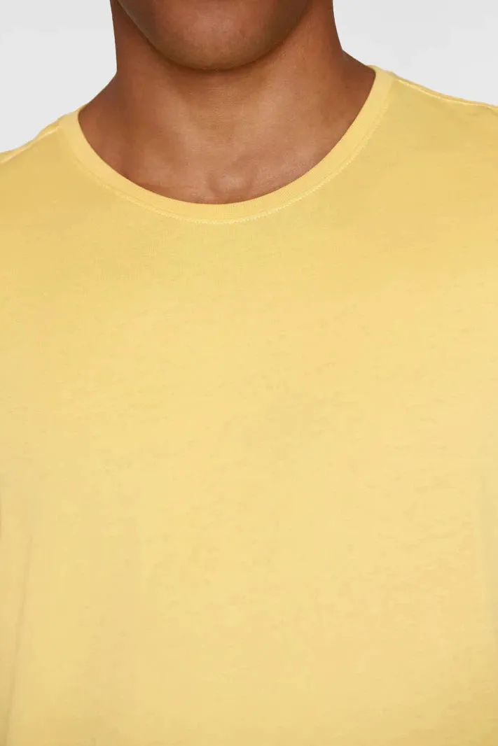 Knowledge Cotton Regular Fit Basic Tee in Misted Yellow - GOTS/Vegan