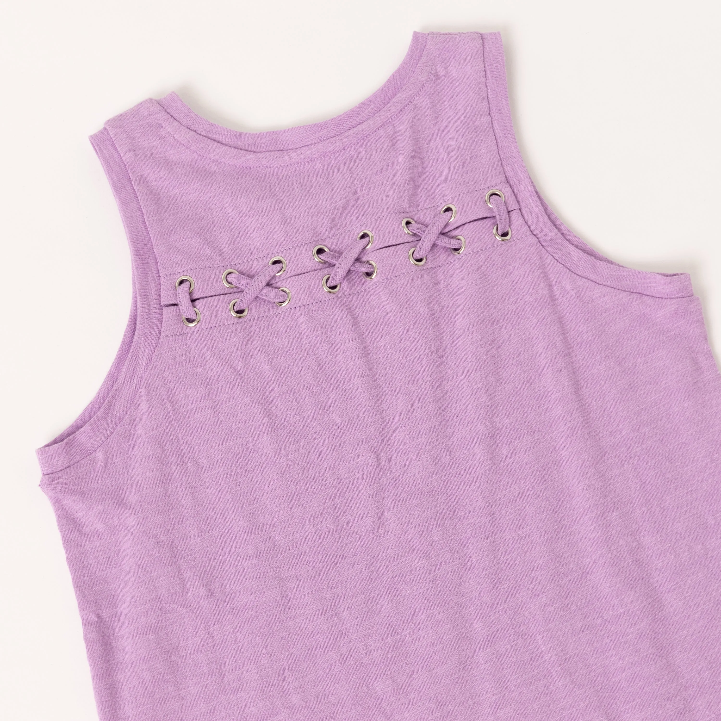 Lace Back Slub Tank
