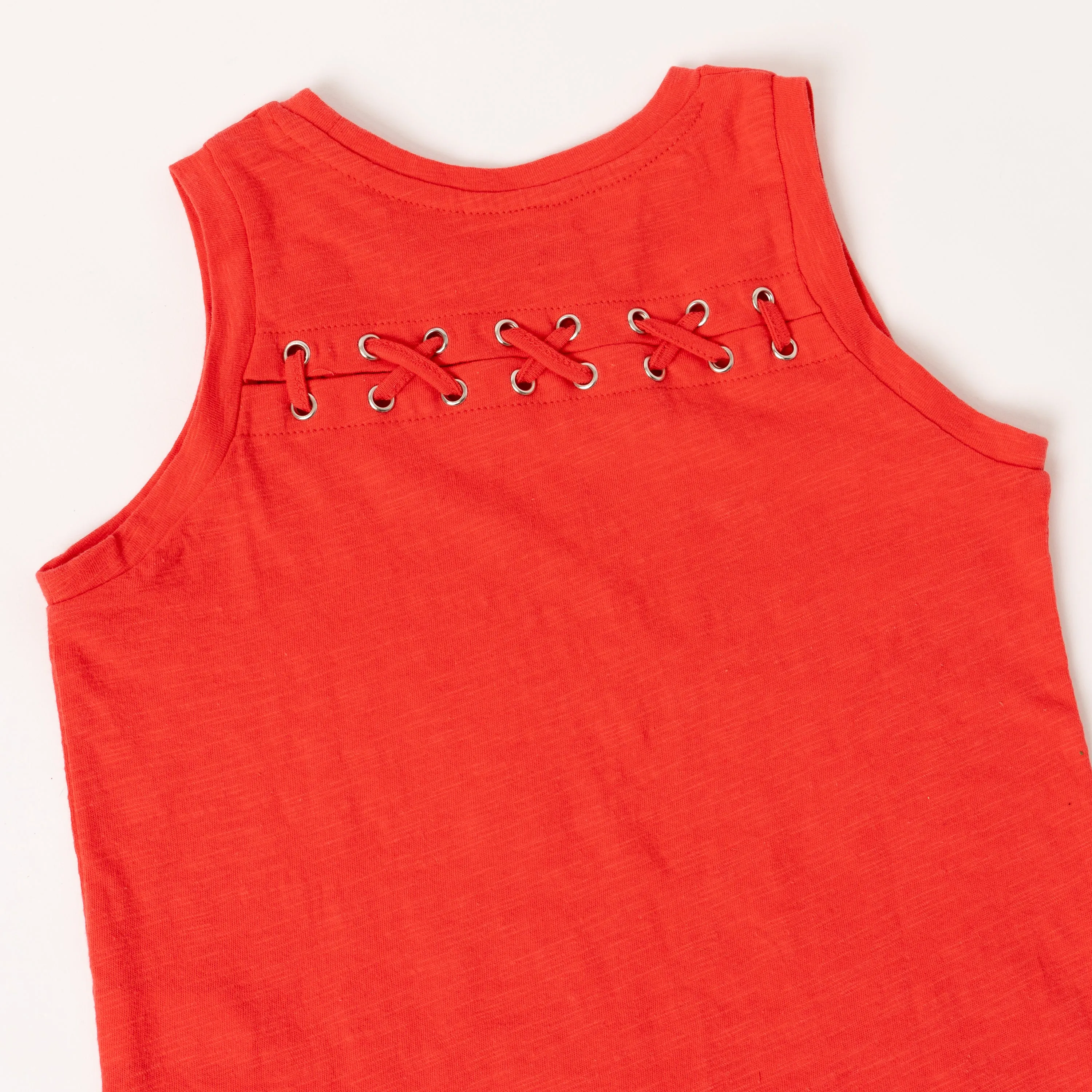 Lace Back Slub Tank