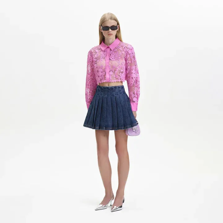Lace Cropped Shirt