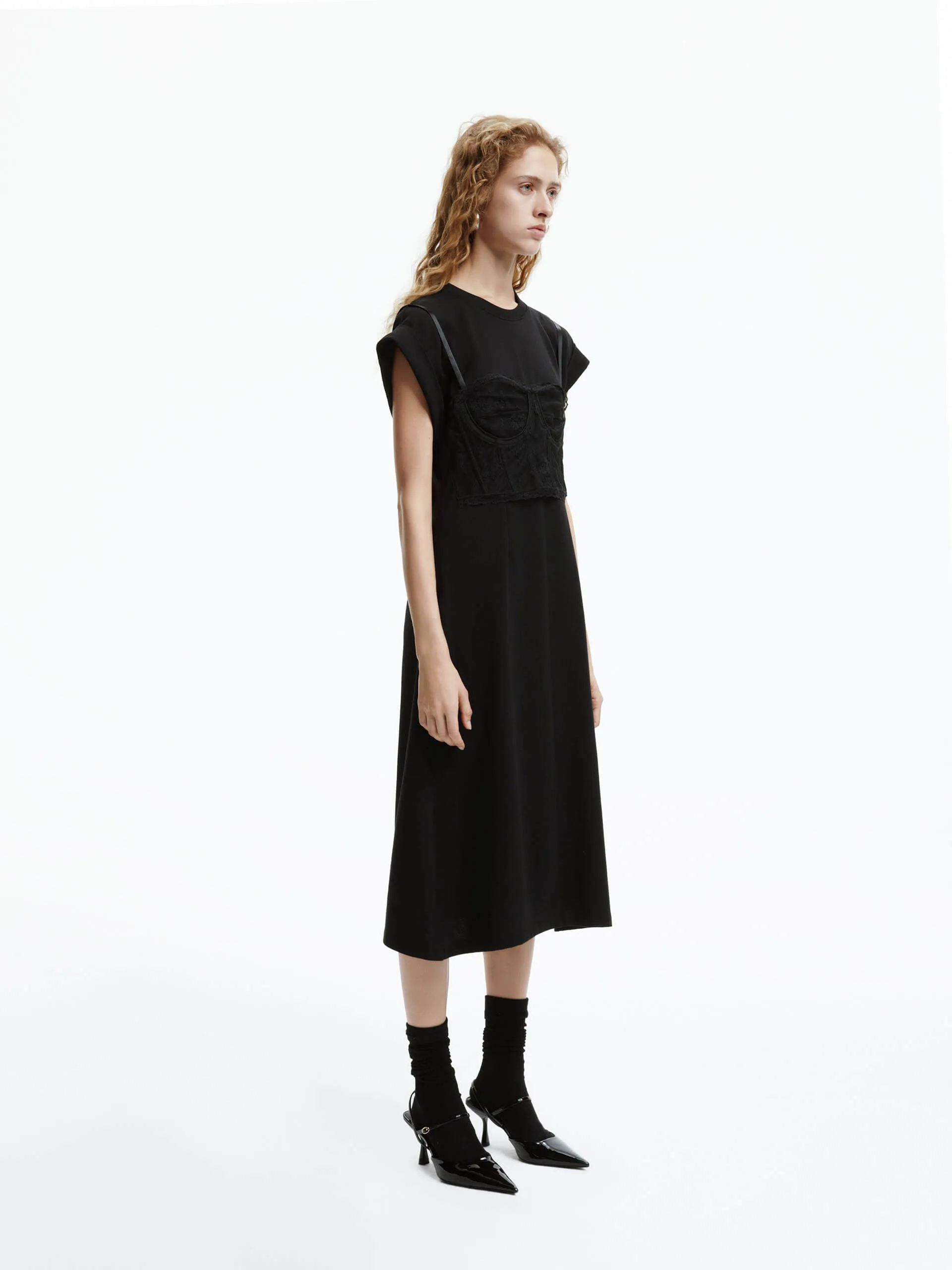 Lace Detail Midi Dress