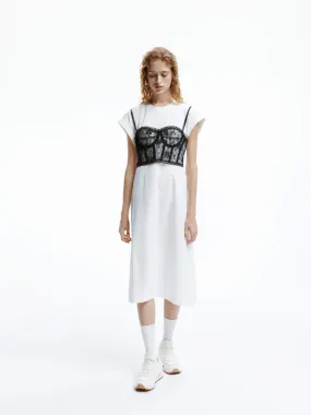 Lace Detail Midi Dress
