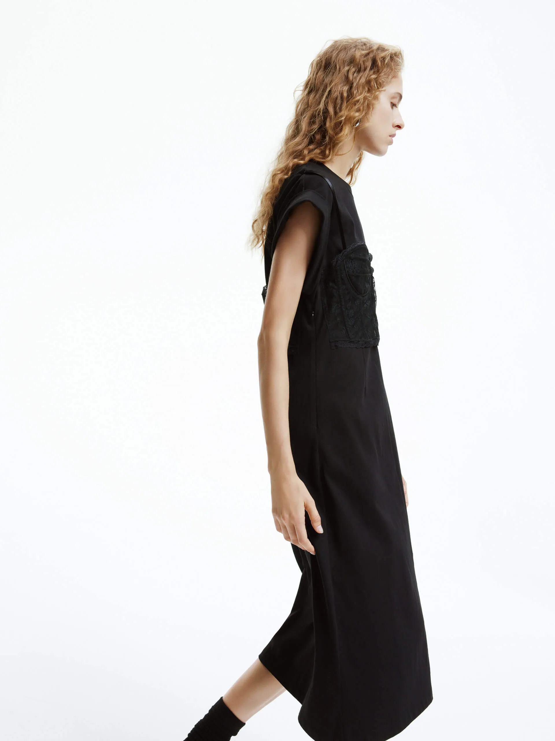 Lace Detail Midi Dress