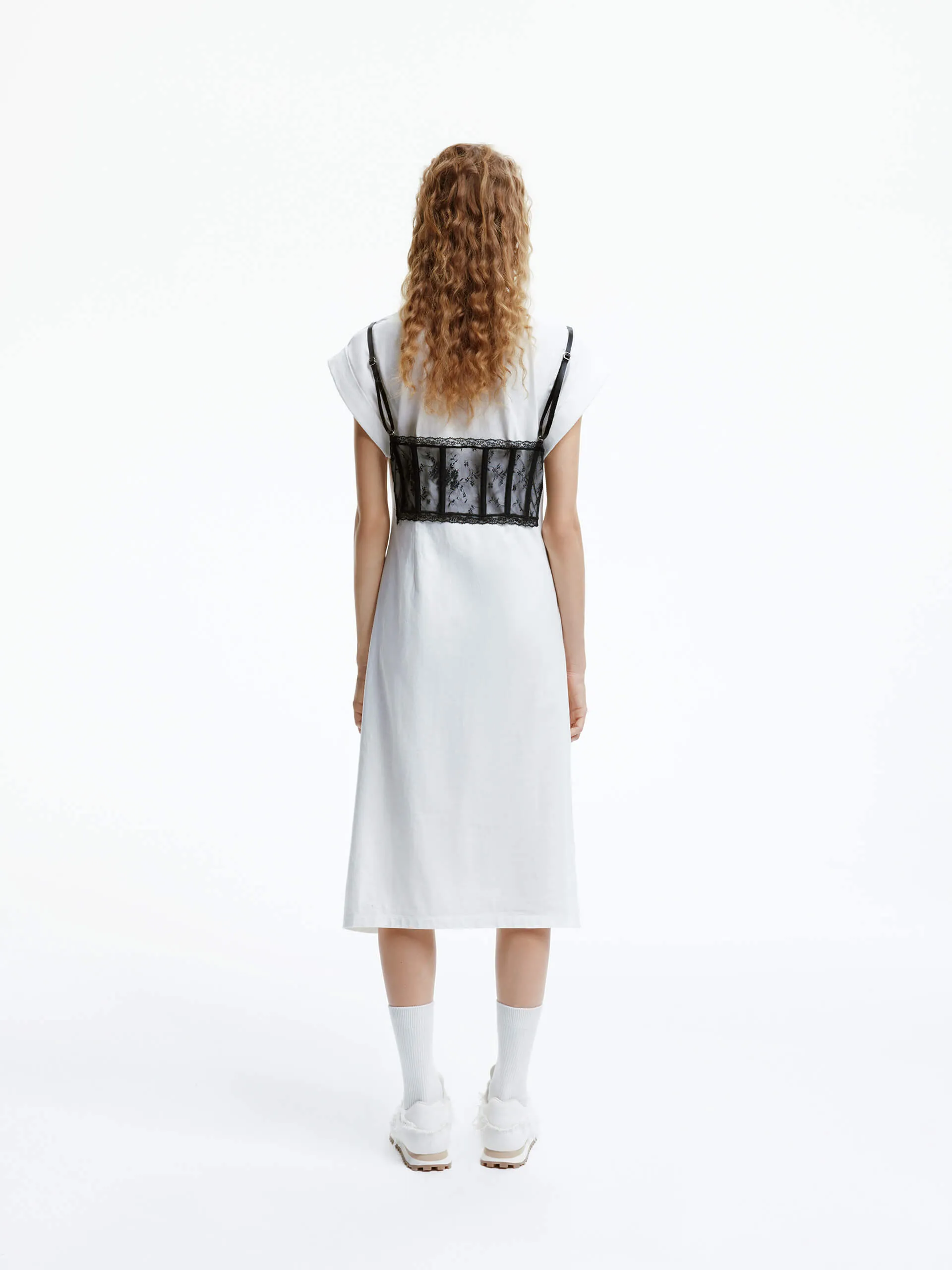 Lace Detail Midi Dress