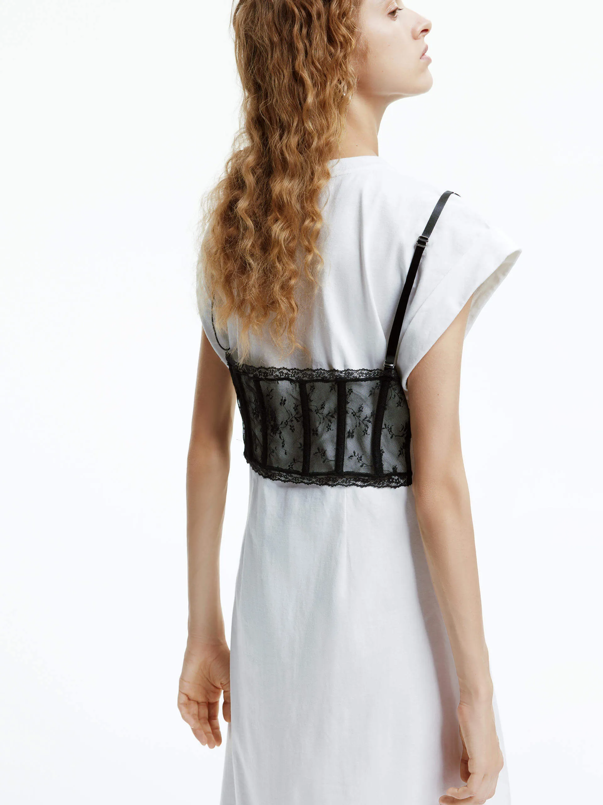 Lace Detail Midi Dress