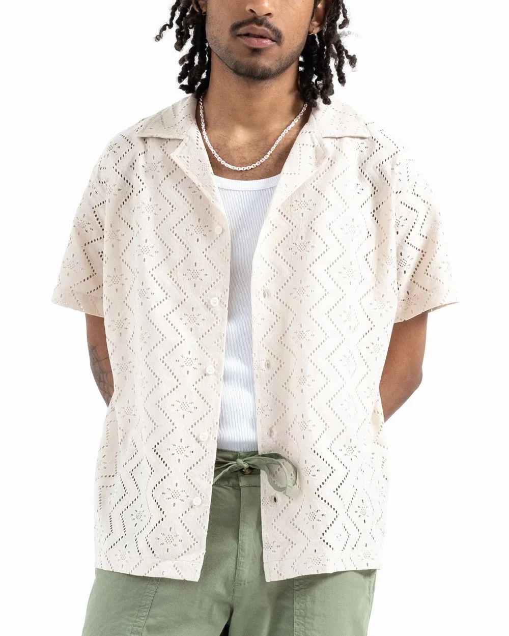 Lace Shirt - Stone