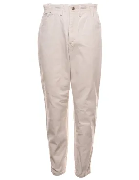 Lee High Waist Beige Casual Denim Trousers - W30 L30
