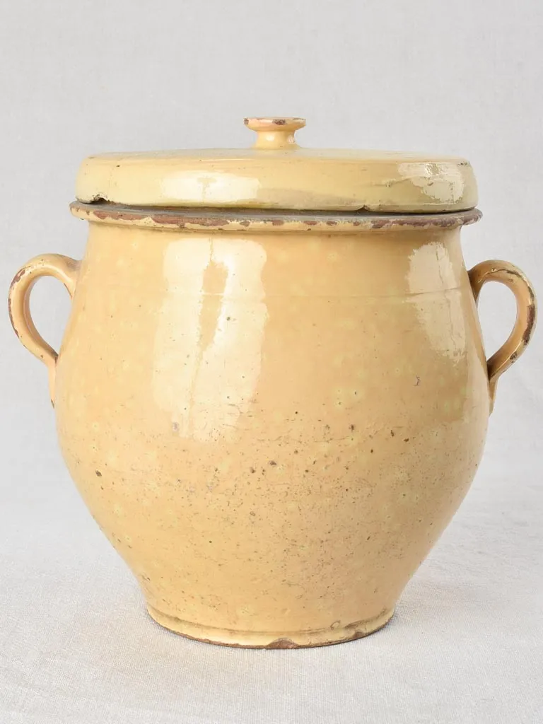 Lidded preserving pot, Provence, 19th century 10¾"