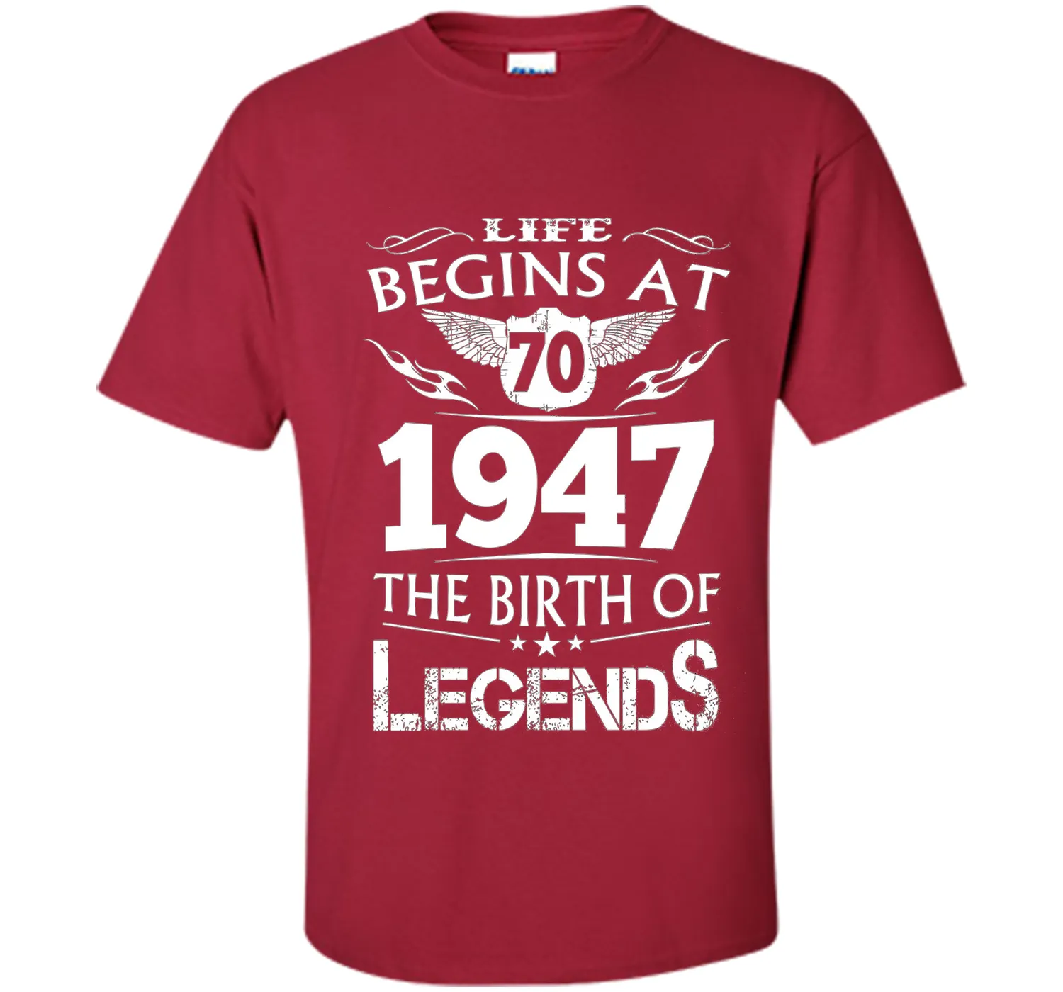 Life Begins At 70 1947 The Birth Of Legends T-Shirt cool shirt